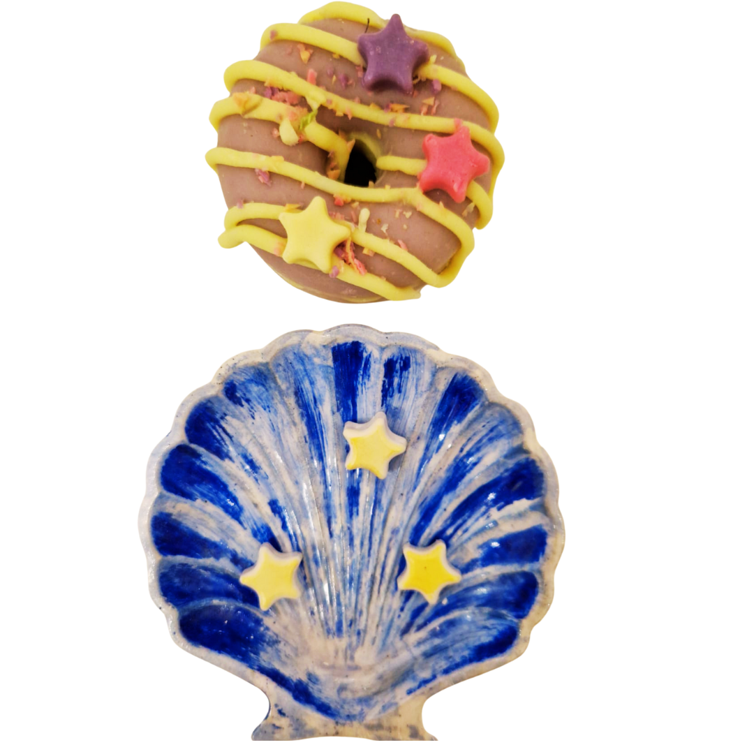 Jabonera de Ceramica "CONCHA AZUL