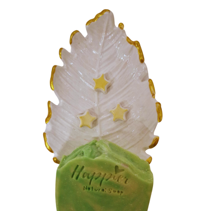 Jabonera de cerámica "Hoja Nido"