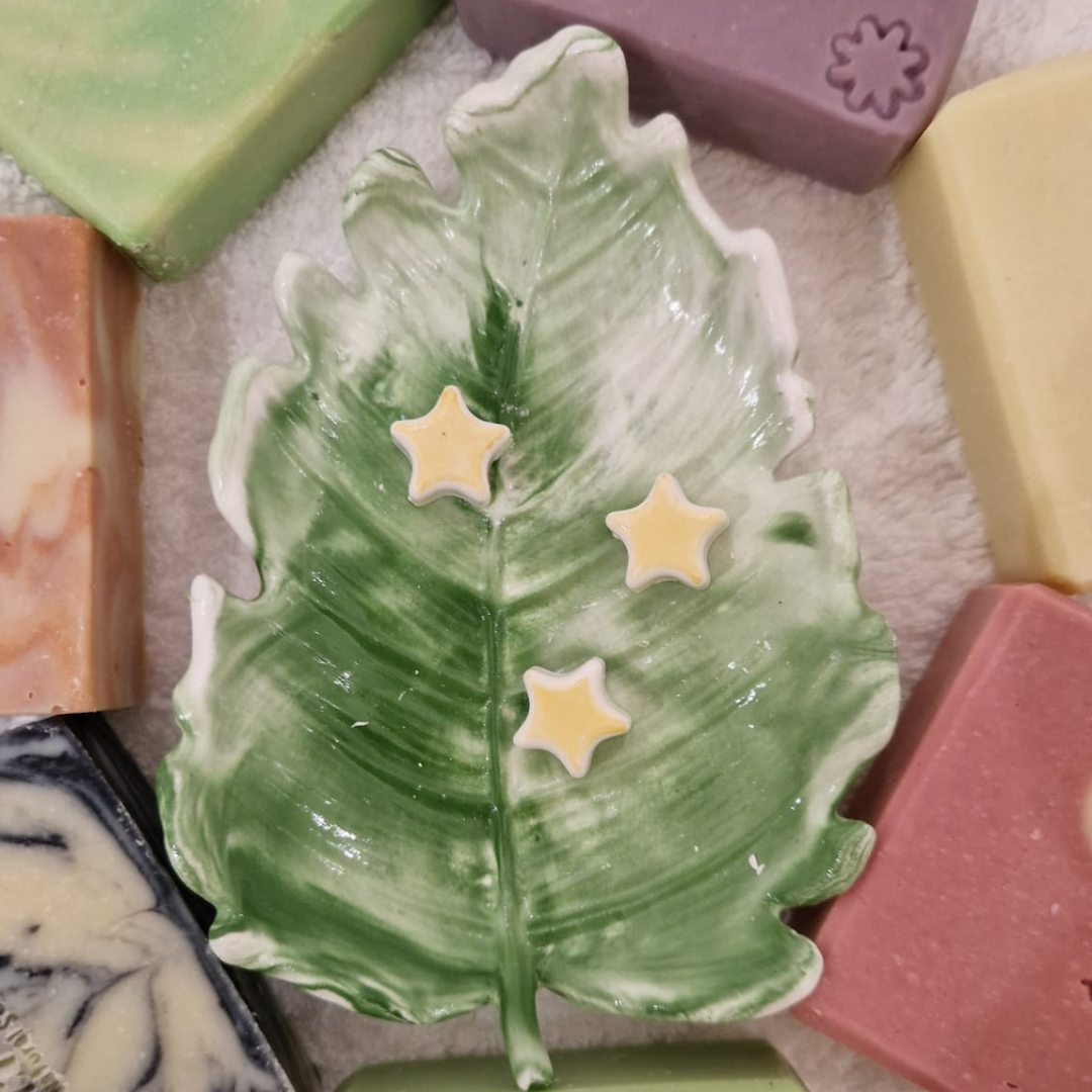 Jabonera de cerámica "ALMA VERDE"