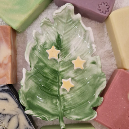 Jabonera de cerámica "ALMA VERDE"